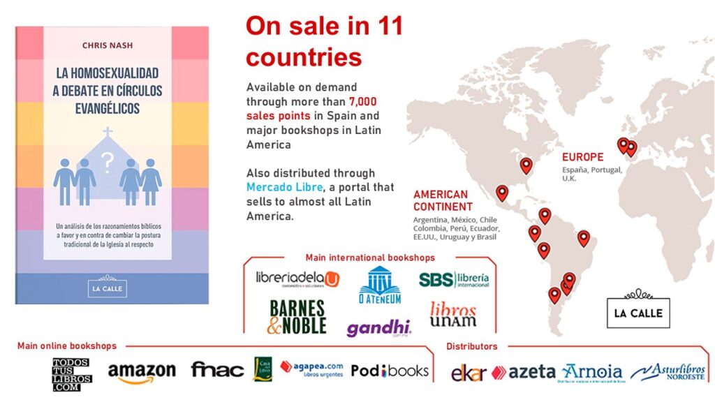 Map of 11 countries where book on homosexuality will be on sale.