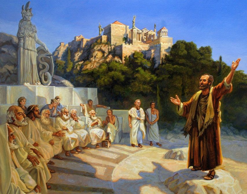 L’apòstol Pau parlant a l’Areòpag d’Atenes.