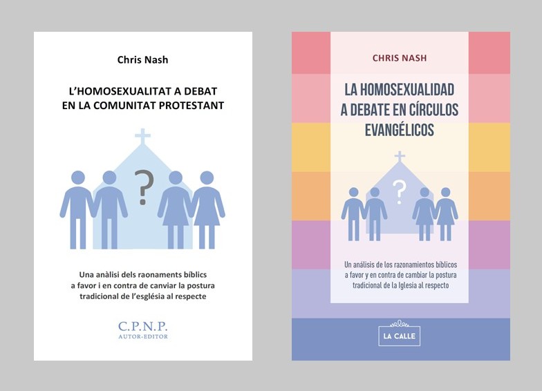 Portades del libre «L’homosexualitat a debat» en català i en castellà.
