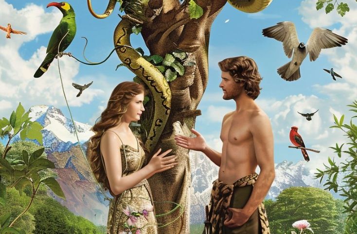 Adam i Eva, al jardí d’Edèn.