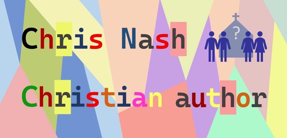 Multicolour collage with text: Chris Nash - Christian author